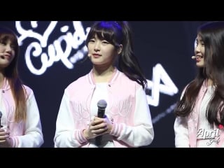 · fancam · 150420 · oh my girl members introducing their hometowns · debut showcase ·