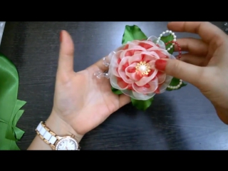 D i y double layered organza flower tutorial