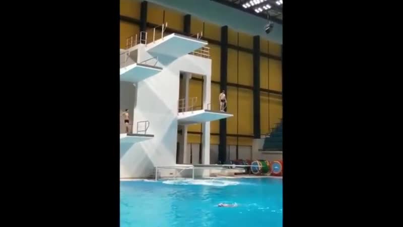 Димаш құдайберген 'swam with friends in a pool at the same time i decided to dive into the water from 10 meters high) jump wit