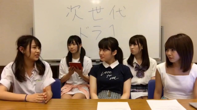 160812 showroom nmb48 shin jidai no irodori kata (takei sara, uemura azusa, naiki kokoro, kawakami chihiro, iso kanae)