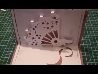 Kirigami pop up hand fan (paper craft) tcgames [hd]!1
