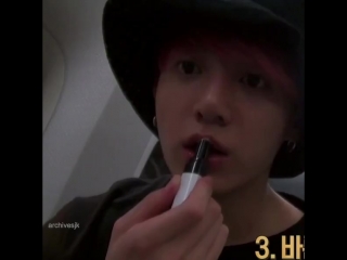 Look @ this cherry cutie applying lip balm