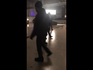 Tom cavanagh and carlos valdes dancing on set… via @ronaldpaulrichard ig story