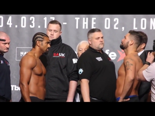 David haye tony bellew weigh in face off