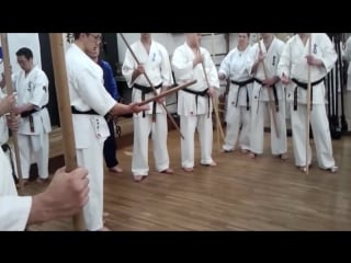 Kyokushinkan bo jutsu stances and techniques shihan okazaki & kancho royama