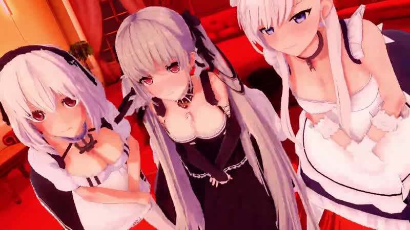 【mmd 紳士向け】アズレン えちえちgirls の『おっ〇い謝罪ダンス』ベルファスト＆フォーミダブル＆シリアス