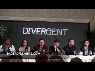 Maggie q, miles teller, jai courtney, ben lloyd hughes, and more divergent press conference