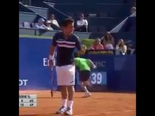 Does almagro see this fall 😉 ballboy (video credit tennis machine)