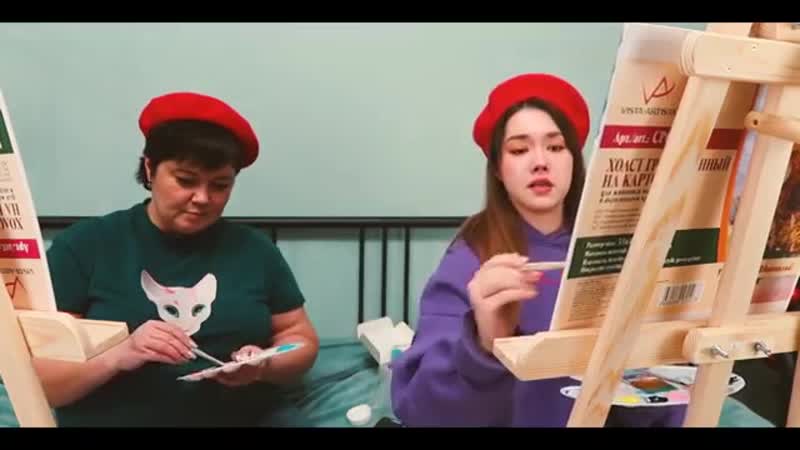 {anastasiz} повторяем (пытаемся) картины из sims 4 с мамой и парнем