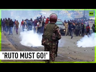 Police clash with protesters at anti govt rally in kenya