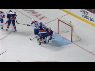 Johnny boychuk takes a skate to the eye and leaves ice in a panic