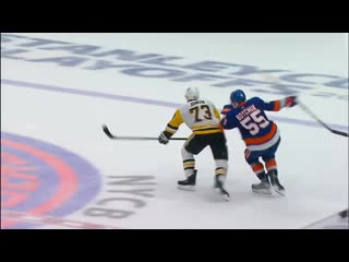 Gotta see it jack johnson blindsides adam pelech right out of the box