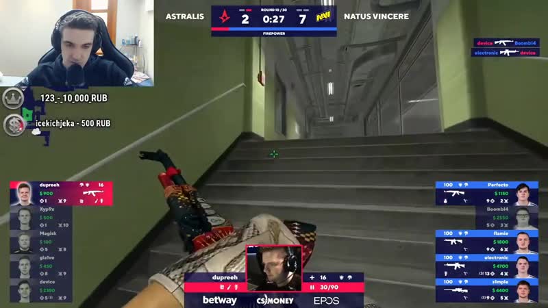 [стримеры] evelone смотрит райз исторический комбек нави астралис