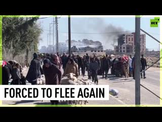 Displaced gazans flee shelter as israeli offensive continues