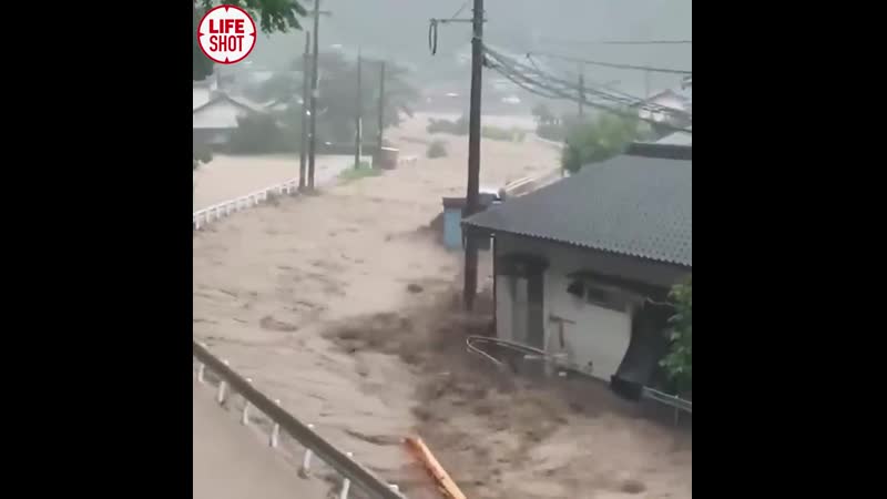Наводнение в японских селах