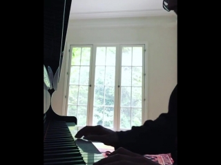 My favorite way to tour playing piano by myself in my living room