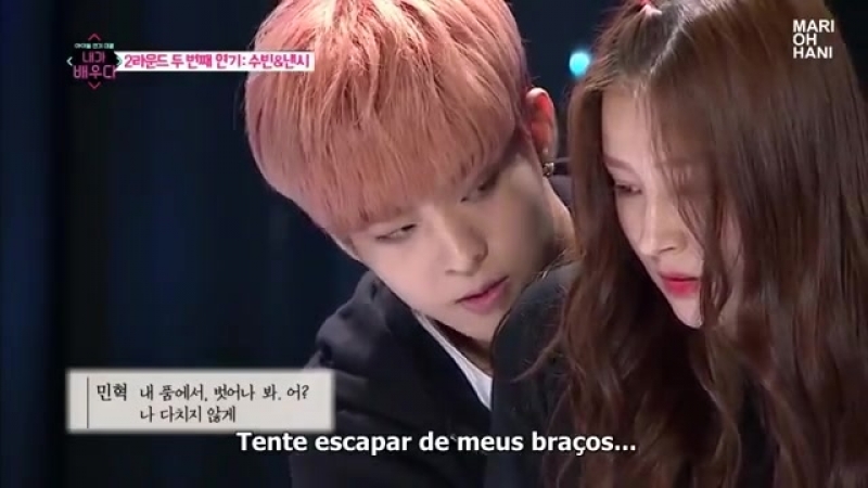 Subin (victon) e nancy (momoland) recriam cena de 'strong woman do bong soon'