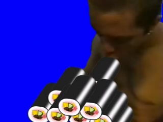 Gachimuchi 太巻きを食べる吾作