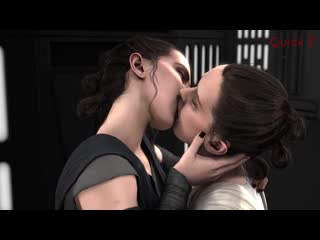 Rey x evil rey (rey skywalker) yuri; lesbian; kissjob; licking; lipfuck; 3d sex porno hentai; [star wars]