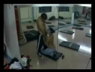 Hidden camera records arab couple having sex in the gym