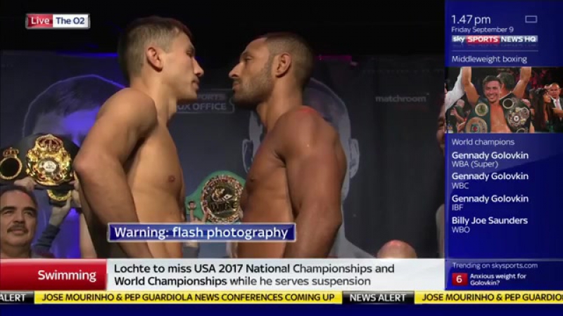 Бокс wbc/wba/ibf/ibo геннадий голоин келл брук официальная процедура взвешивания видео