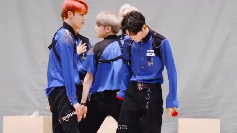 @junheessmile junhee gave byeongkwans butt a little squeeze and then gave it a little wack
