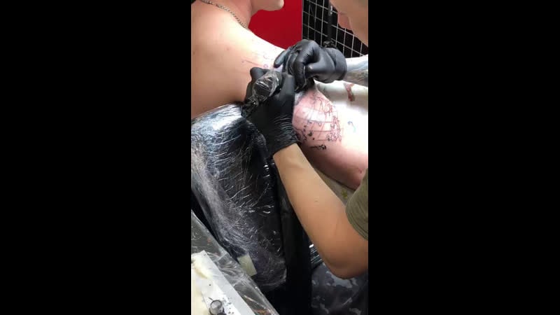 Тату, tattoo пионы на бедре, компас на плечо часть 2