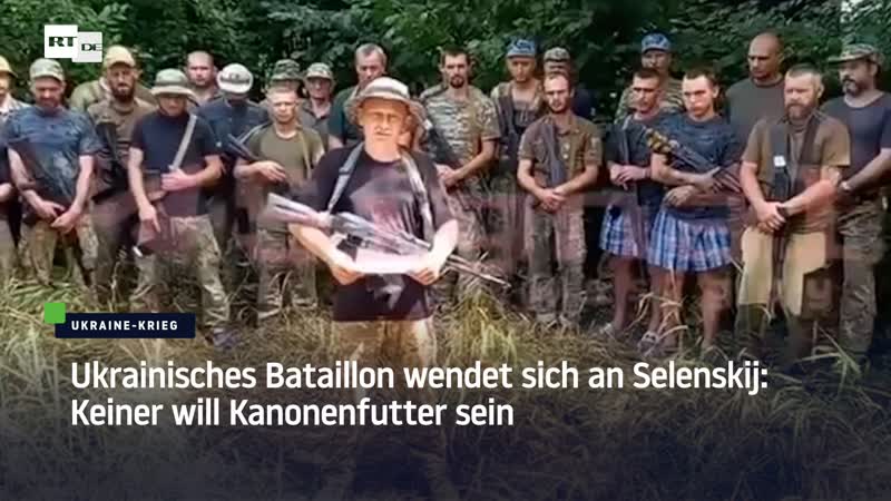Ukrainisches bataillon wendet sich an selenskij keiner will kanonenfutter sein