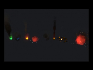 Cartoon particles set