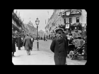 May 1896 tverskaya street in moscow, russia