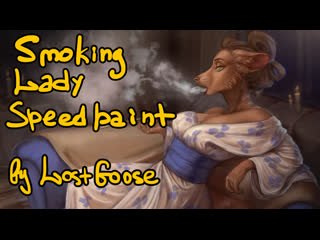 Smoking lady | speedpaint by lostgoose | спидпейнт