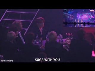 170119 bts reaction to red velvet lucky girl + russian roulette sma 2017