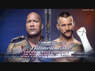 (wwe mania) elimination chamber 2013 cm punk vs the rock(c) wwe championship