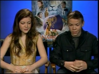 Georgie henley and will poulter talk about the movie