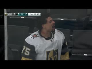 Ryan reaves and kurtis gabriel drop the gloves for big fight at the start of period (1)