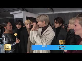 200127 bts interview by entertainment tonight @ 62nd annual grammy awards red carpet