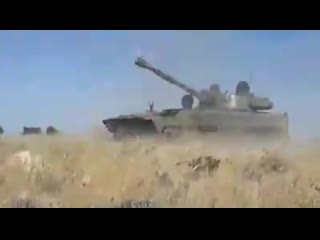 Lna 321 artillery battalion targeting gna positions in alazyziya southern tripoli libya using soviet made 2s1 gvozdika 122 mm ho