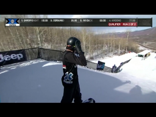 Red gerard qualifies first in mens snowboard slopestyle x games aspen 2018