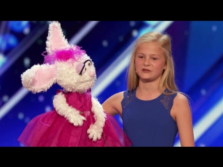 Darci lynne (12 year old) singing ventriloquist gets golden buzzer americas go