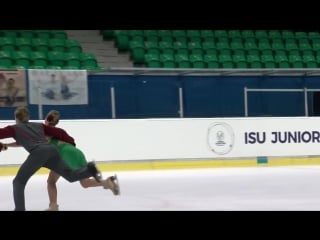 Polina ivanenko daniil karpov (rus) ice dance rhythm dance ljubljana 2018