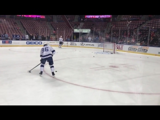 Nikita kucherov slo mo shot practice oct 2017 / тренироа броска никиты кучерова в режиме замедленного времени