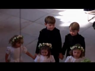 The bride moves in procession through the nave where she is joined by the prince of wales mp4