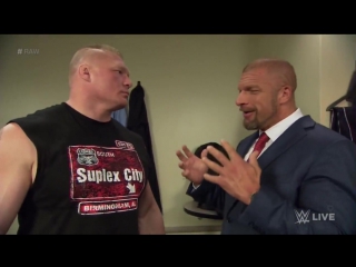 Трипл эйч пообщался с броком леснаром (1 2 16)