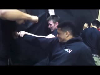 Chris evans rehearsing for the elevator fight scene in winter soldier