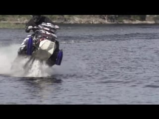 Stuntfreaksteam snowmobile on water (watercross) mp4