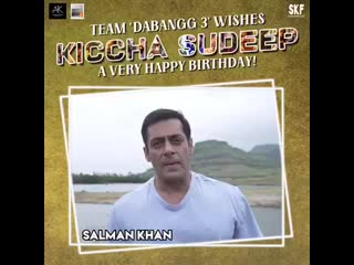 Many many happy returns of the day @kicchasudeep from team dabangg 3’!