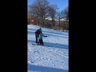 Сын первый раз встал на доску🙈⛄️👍