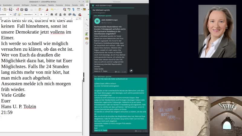 Unter vorbehalt beate bahner, wegen "verwirrung" in die psychiatrie sprachnachricht an schwester