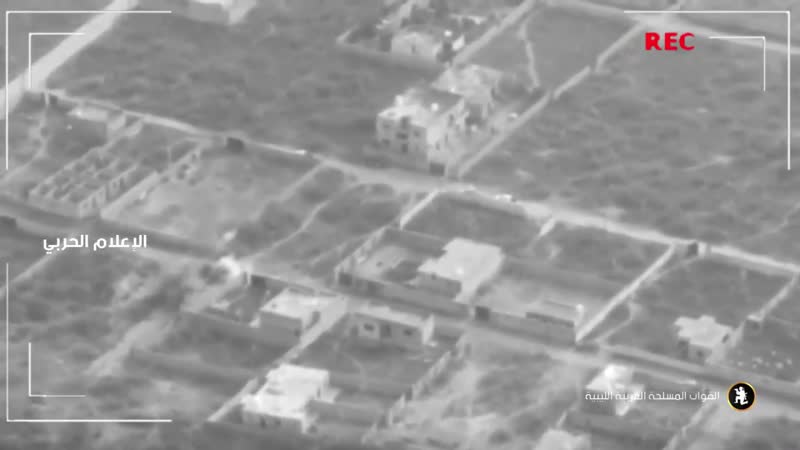 Кадры нанесения артиллерийских ударов подразделений ливийской национальной армии лна по по