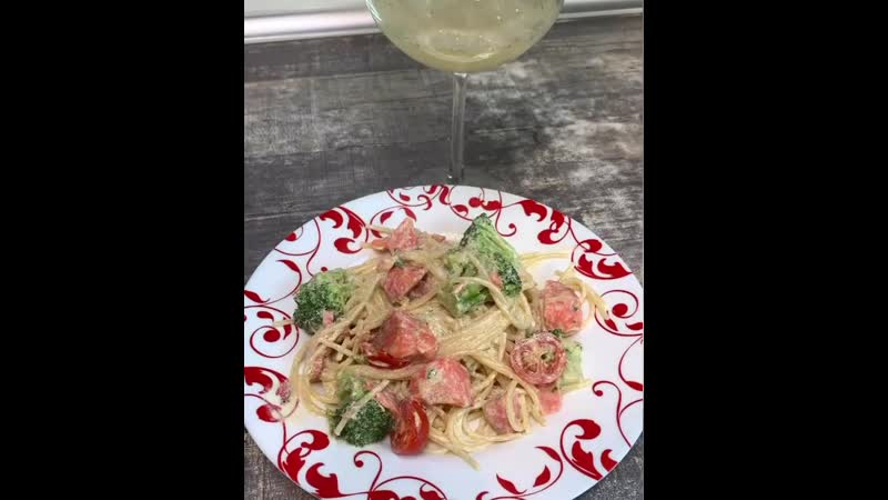 Паста спагетти с сёмгой 😍